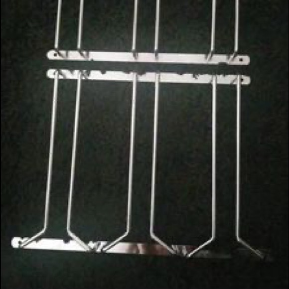 Pier 1 Imports stainless steel wine rack. Attaches under any cabinet or shelve. - Picture 1 of 4